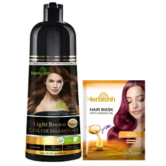 BUY 1 Bottle of 500ml  Color Shampoo- Herbishh Hair Dye.