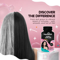 Black Bubble Foam Color Hair Dye Shampoo Cream.
