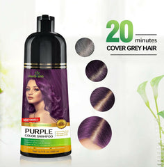 Herbishh Purple Hair Color Shampoo Hair Dye.