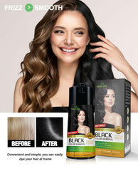 Black Hair Color Shampoo 400ml- Herbishh Hair Dye.