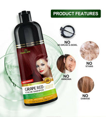 grape red hair color shampoo product features