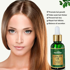 Set of 2 Exotic Ginger Essential Hair Oil - Herbishh Hair Oil.