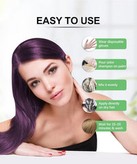 500ml Purple Hair Color Shampoo - Herbishh Hair Dye.