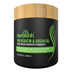Pro Keratin Argan Hair Mask- Herbishh Cream.