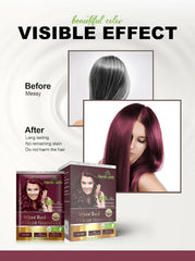beautiful hair wine red color shampoo sachet 
