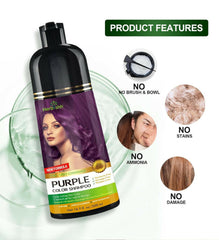 Herbishh Purple Hair Color Shampoo Hair Dye.