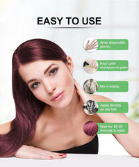 Wine Red Color Shampoo PPD Free easy to use