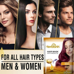 Herbishh Argan Hair Mask for Deep Conditioning & Hydration For Healthier Looking Hair 25 gm .