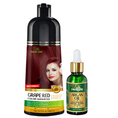 AS-BUY 1 Color shampoo & GET 1 Argan Oil - Herbishh Hair Dye.