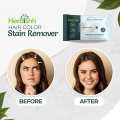 Pack of 5 Herbishh Hair Color Stain Remover Wipes .