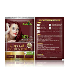 color shampoo sachet - grape red