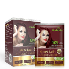 Hair Color Shampoo Travel Pack - Grape red 