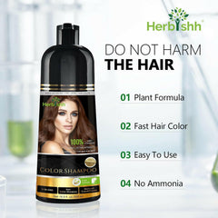 Hair Color Shampoo - Herbishh Hair Dye.