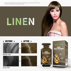 Linen PPD Free Hair Color Shampoo 10 Sachets-Herbishh Hair Dye.