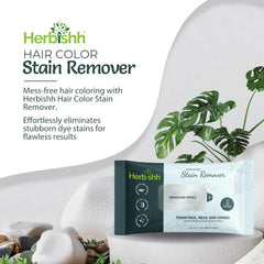 Pack of 5 Herbishh Hair Color Stain Remover Wipes .