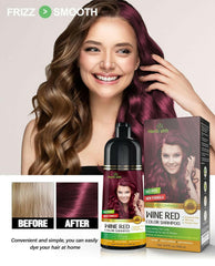 Wine Red Color Shampoo PPD Free before and after 