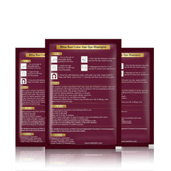 Wine Red Travel size Color Shampoo 10 Sachets - Herbishh Hair Dye.