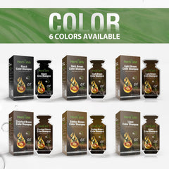 Dark Brown PPD Free Hair Color Shampoo 10 Sachet - Herbishh Hair Dye.