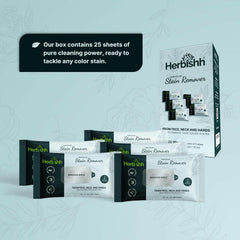 Pack of 5 Herbishh Hair Color Stain Remover Wipes .