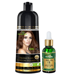 AS-BUY 1 Color shampoo & GET 1 Argan Oil - Herbishh Hair Dye.
