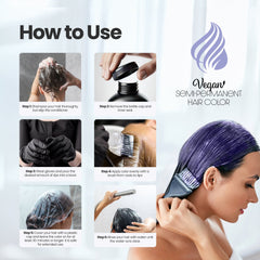 Herbishh Koloret Semi Permanent Hair Color -Periwinkle Hair care.