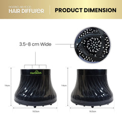 Herbishh Hair Dryer Diffuser - Black Hair Accessories.