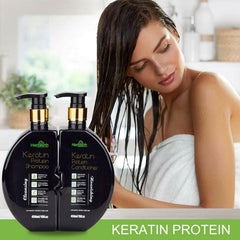 Keratin Shampoo & Conditioner Duo- Herbishh Hair care.
