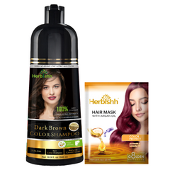 BUY 1 Bottle of 500ml  Color Shampoo- Herbishh Hair Dye.