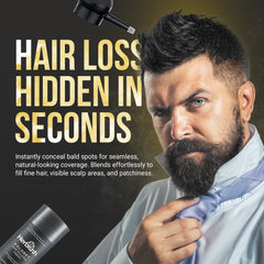 27.5 gm Herbishh Koloret Hair Building Fibers – Black Hide hair loss