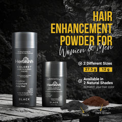 27.5 gm Herbishh Koloret Hair Building Fibers – Black Hair enhancement 