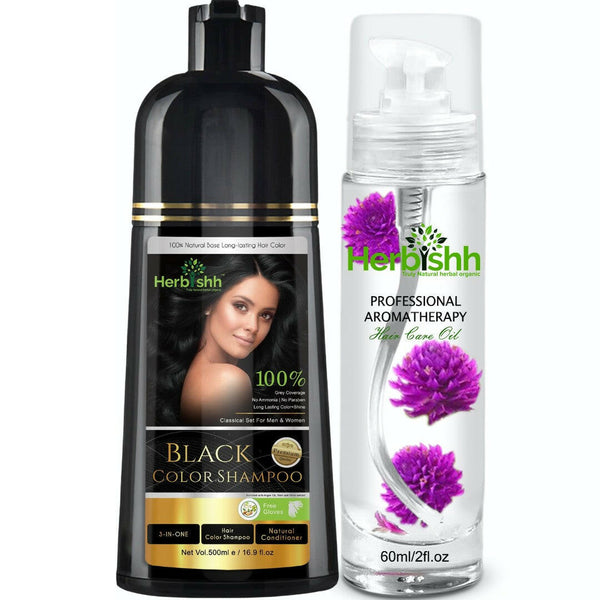 Hair Color Shampoo & Flower Hair Serum Combo