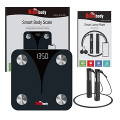 Bundle - Bisonbody Body Scale 20 Body Metrics Measurement + Smart Jump/Skipping Rope
