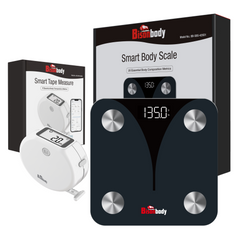 Bundle - Bisonbody Smart Body Scale 20 Body Metrics Measurement + Smart Body Tape Measure