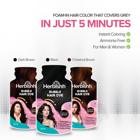Bubble Foam Hair Dye Color Shampoo