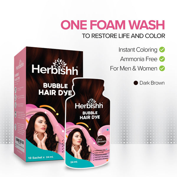 Dark Brown- Bubble Foam Color Hair Dye Shampoo