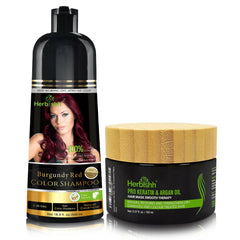 Buy 1 Pc Color Shampoo & Pro Keratin Hair Mask - Herbishh Hair Dye.