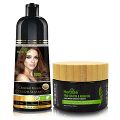 Buy 1 Pc Color Shampoo & Pro Keratin Hair Mask - Herbishh Hair Dye.