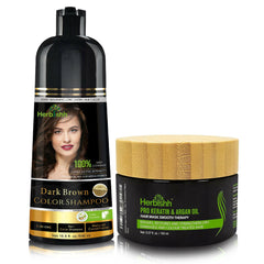 Buy 1 Pc Color Shampoo & Pro Keratin Hair Mask - Herbishh Hair Dye.