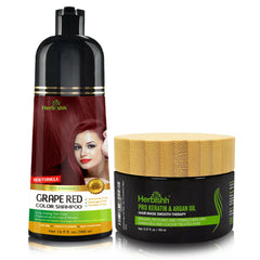 Buy 1 Pc Color Shampoo & Pro Keratin Hair Mask - Herbishh Hair Dye.