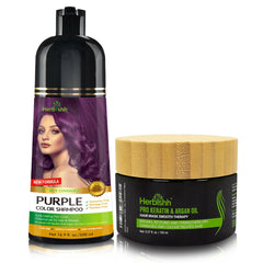 Buy 1 Pc Color Shampoo & Pro Keratin Hair Mask - Herbishh Hair Dye.