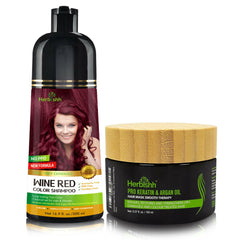 Buy 1 Pc Color Shampoo & Pro Keratin Hair Mask - Herbishh Hair Dye.