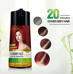Cherry Red PPD Free Hair Color Shampoo - Herbishh Hair Dye.