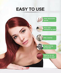 Cherry Red PPD Free Hair Color Shampoo - Herbishh Hair Dye.