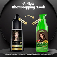 Dark Brown Hair Color Shampoo - Herbishh