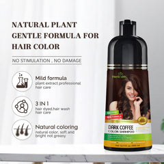 Dark Coffee PPD Free Hair Color Shampoo - Herbishh Hair Dye.