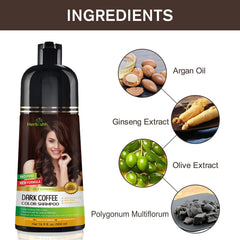 Dark Coffee PPD Free Hair Color Shampoo - Herbishh Hair Dye.