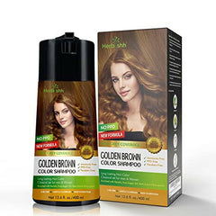 Golden Brown PPD Free Hair Color Shampoo - Herbishh Hair Dye.