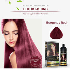 Burgundy Red Hair Color Shampoo 500ml - Herbishh .