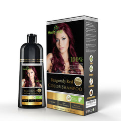 Burgundy Red Hair Color Shampoo 500ml - Herbishh .