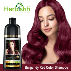 Burgundy Red Hair Color Shampoo 500ml - Herbishh .